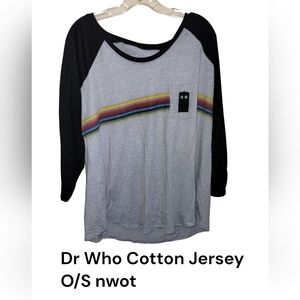 Doctor Who Pride TARDIS Jersey M-L Grey Mexico Nwot